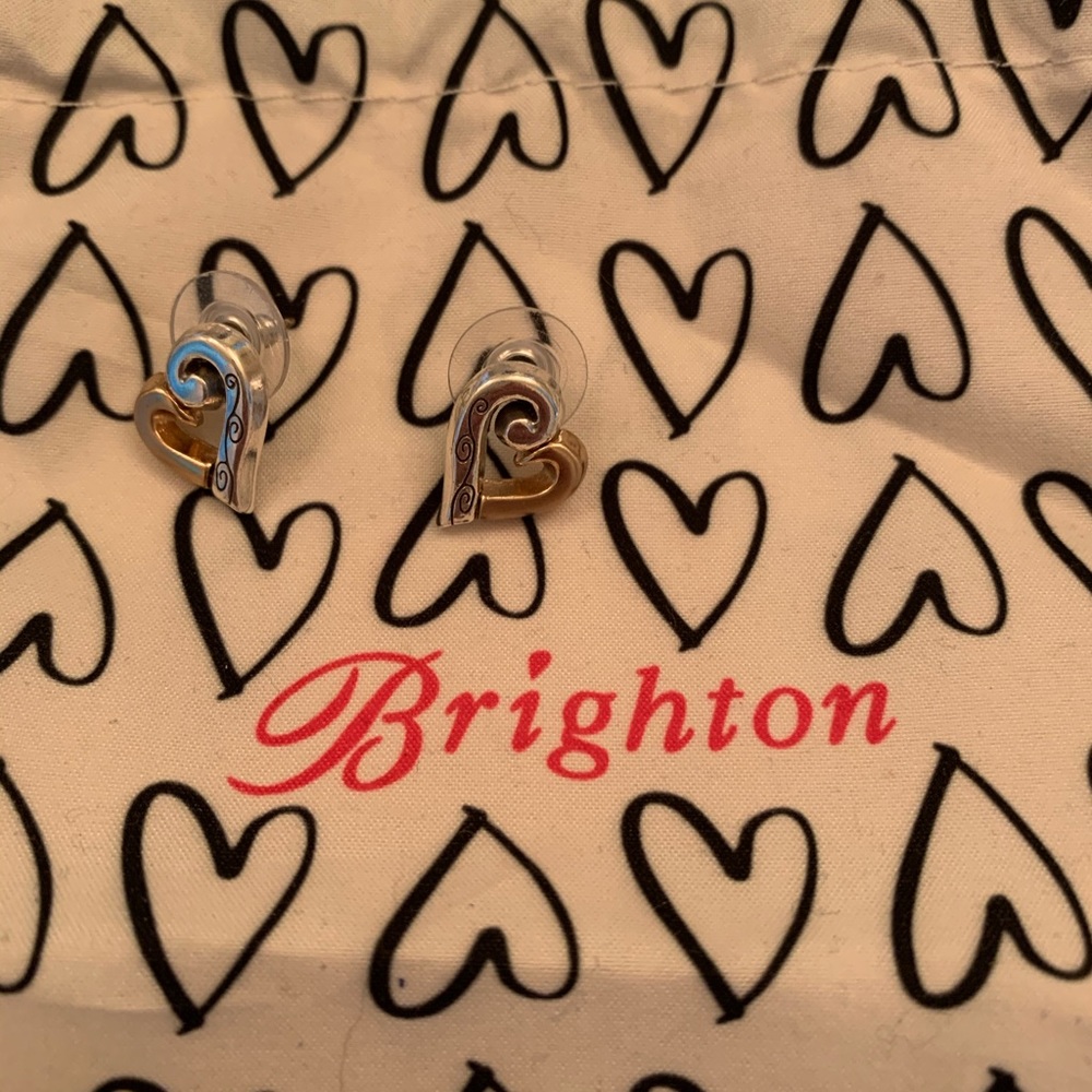 Brighton two-tone heart earrings